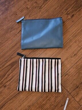 Furla Striped and Teal Zip Pouch Set - Women Bags